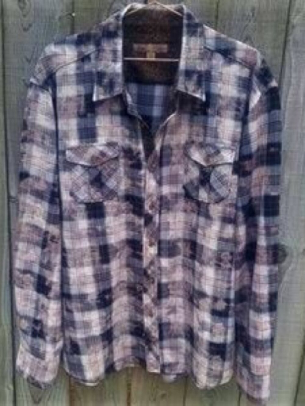 Blue Pronto Uomo SZ XXL Cotton Plaid Casual Button Down Flannel Shirt